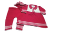 Premium Baby Girl Winter Woolen Frock Set with Matching Pajama & Cap – 3 Piece Suit