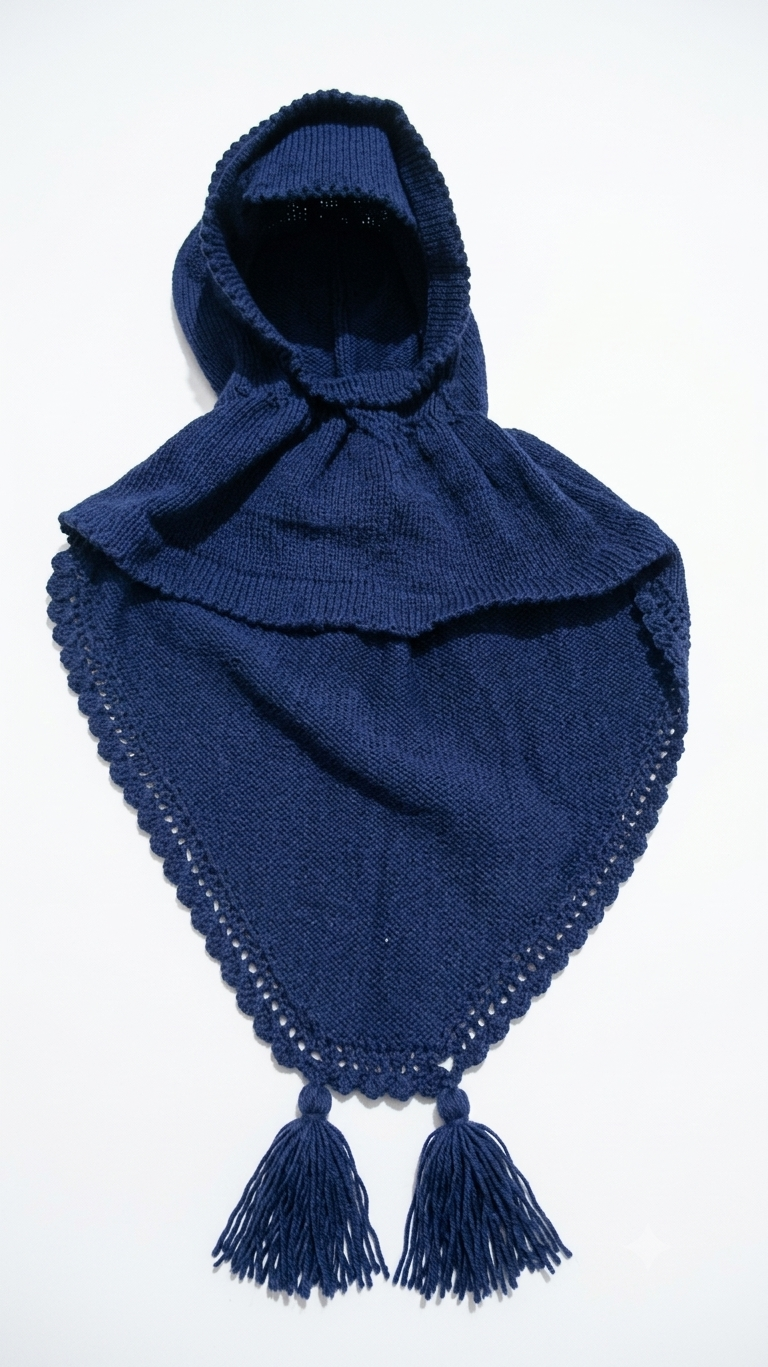 Premium Knit Hooded Muffler Cap for Kids – Perfect for School & Outdoor Winter Wear