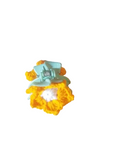 Handmade Crochet Sun Shower Flower Hair Claw Clips - Set of 2 (Yellow & Blue)
